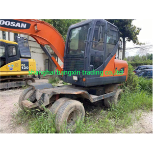 Колесный экскаватор DOOSAN DX60W 6 тонн, оригинальный корейский мини-колесный экскаватор для продажи